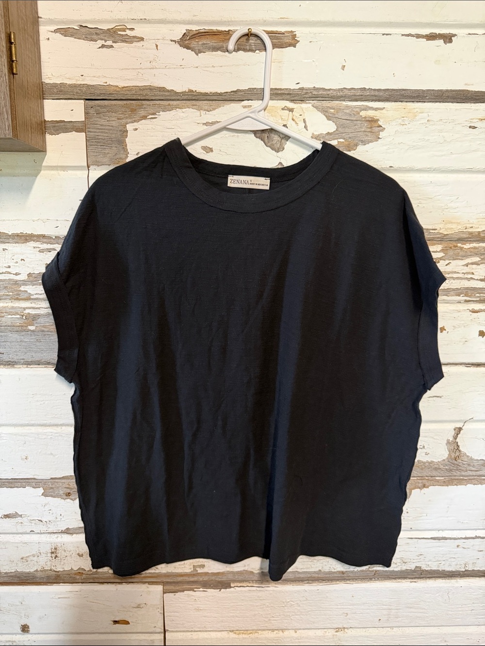 Zenana Outfitters Black Short Sleeve Cotton Tee